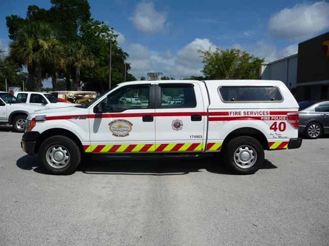 Vehicle graphics designed and installed for county for fire department