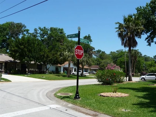 Directional  street signage in Holly Hill Florida